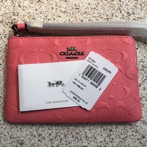 Coach Corner Zip Wristlet